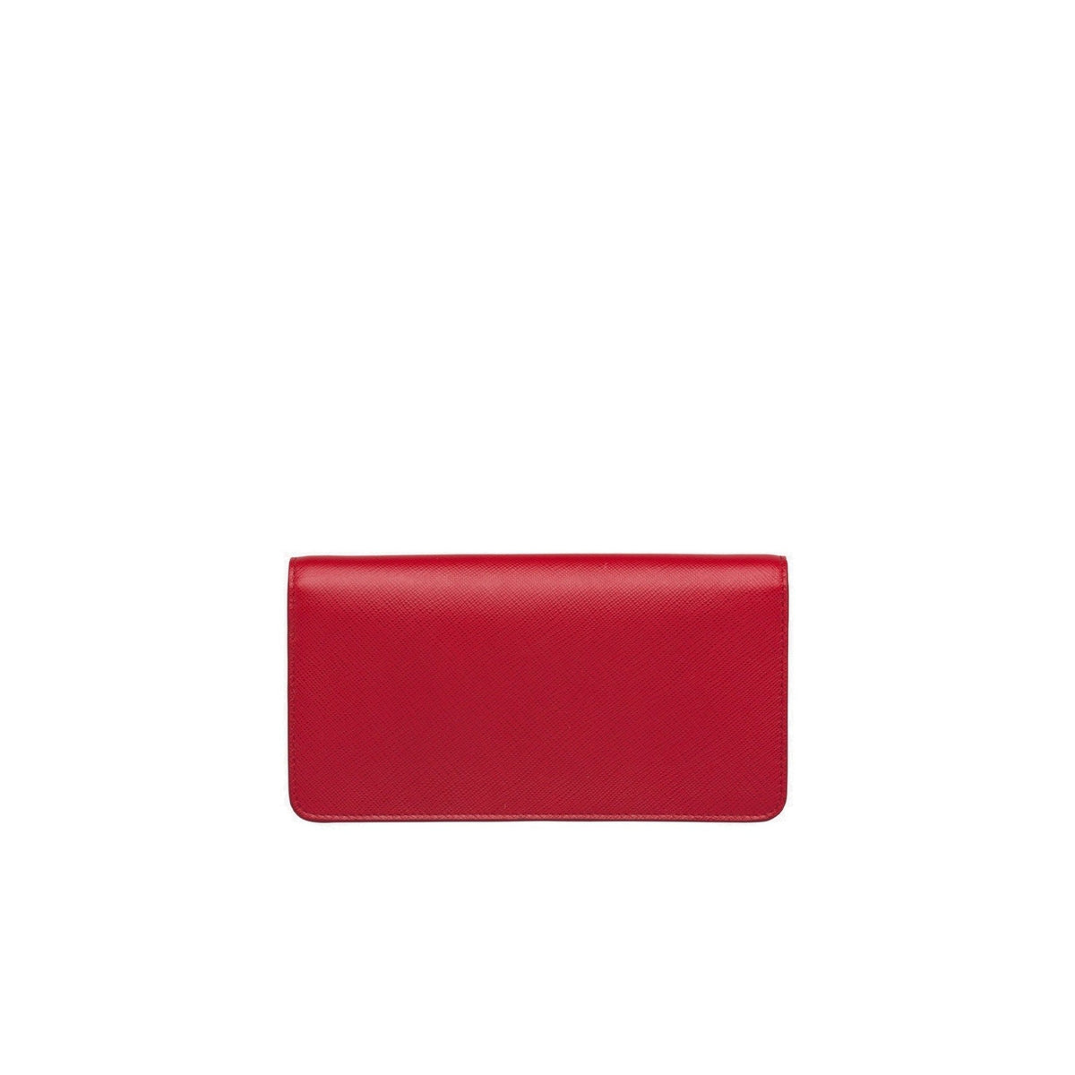 Saffiano Leather Continental Mini Clutch Bag in Red