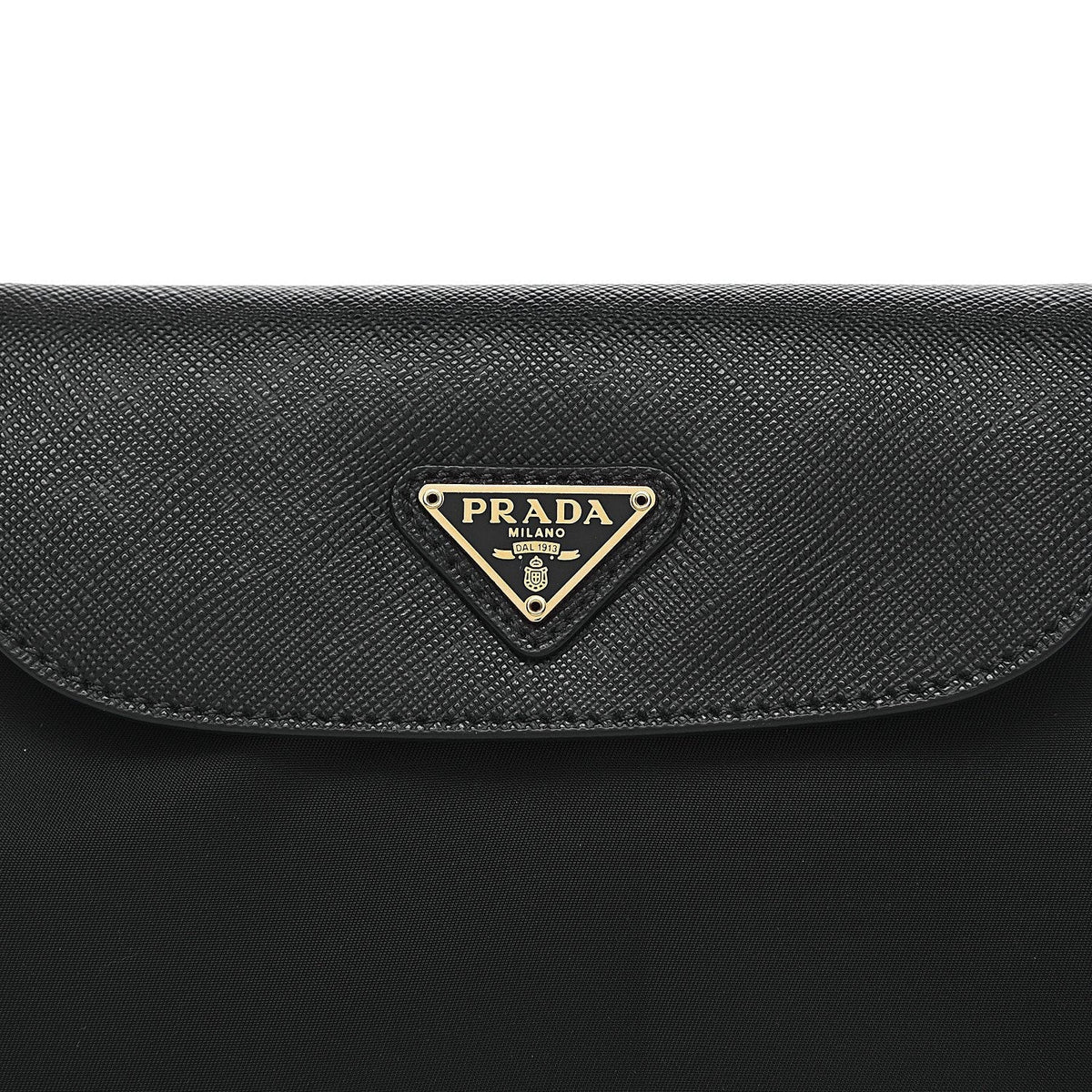Black Nylon Saffiano Crossbody