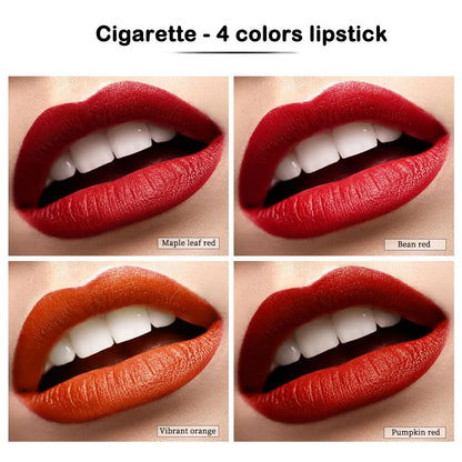 creative cigarette lipstick set matte long lasting waterproof 4 pcs/set