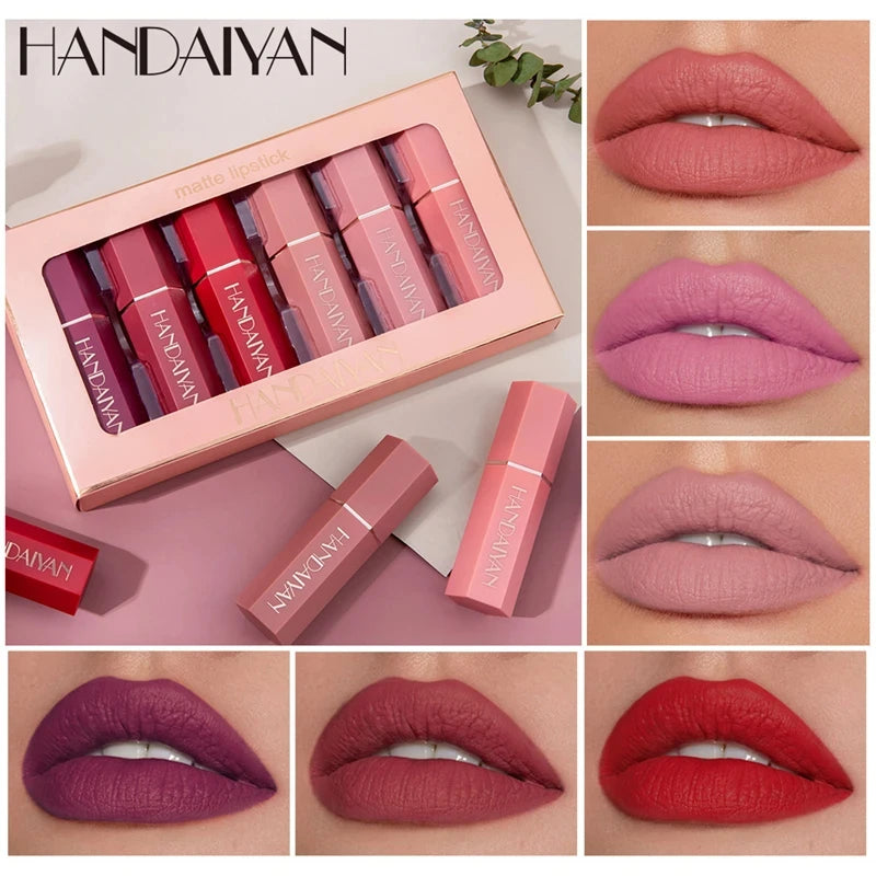 velvet matte lipstick kit 6 pcs/box