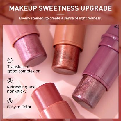 qibest waterproof multi-use blush stick