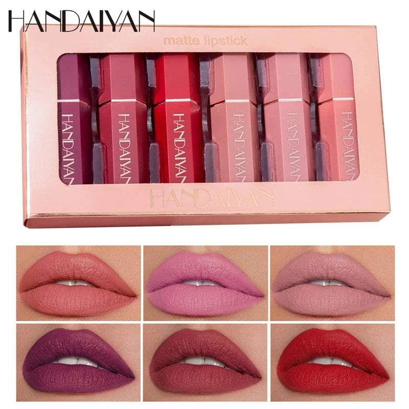 velvet matte lipstick kit 6 pcs/box