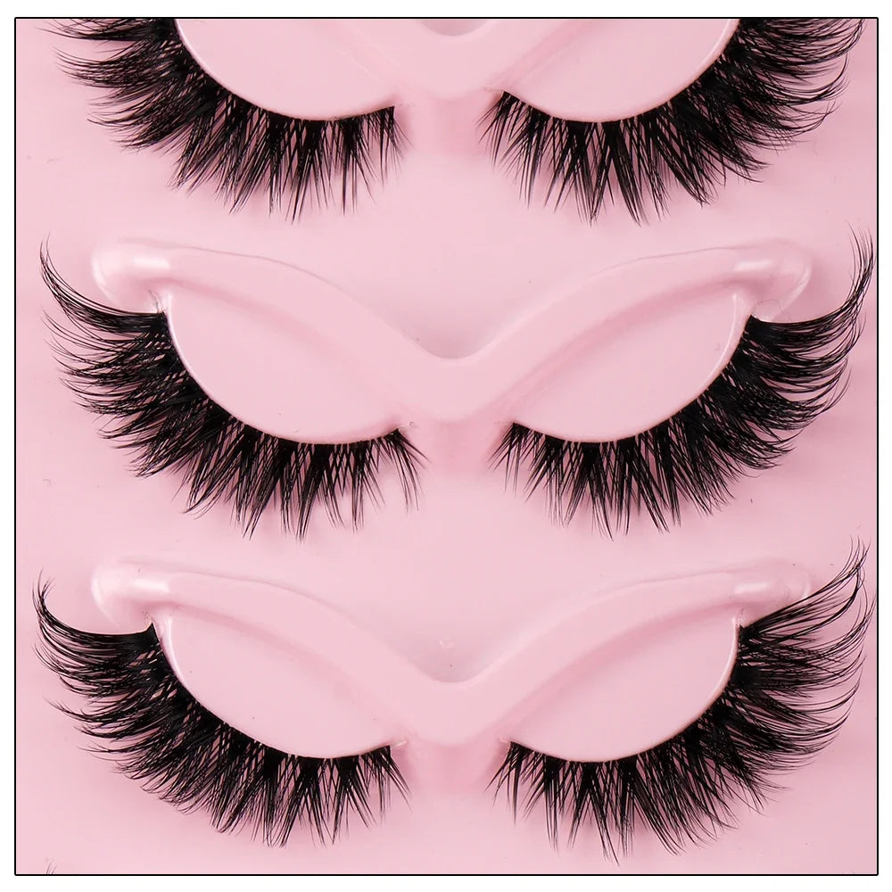 cat eye lashes faux mink 5 pairs