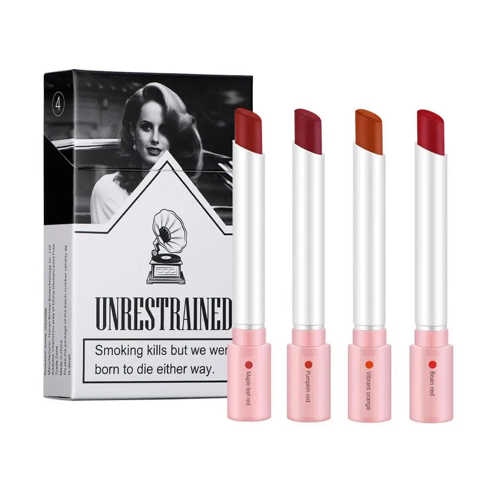 cigarette lipstick set matte waterproof 4 colors