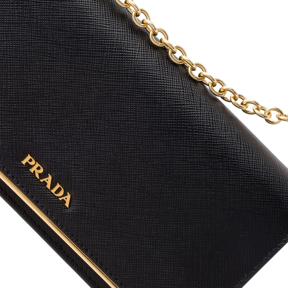 Saffiano Leather Continental Mini Clutch Bag